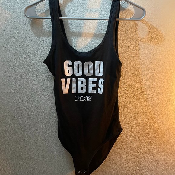 VIctoria Secret's PINK Black and White BodySuit - Picture 2 of 5